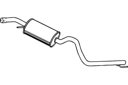 Fenno P7539 Середній глушник вихлопних газів Fenno P7539 Середній глушник вихлопних газів