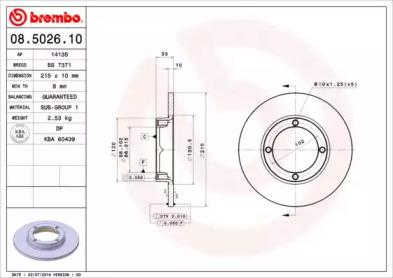 Brembo 08.5026.10 Brake disc