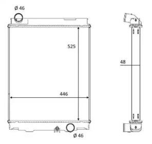 Wilmink Group WG1723606 Радіатор охолодження двигуна Wilmink Group WG1723606 Радіатор охолодження двигуна