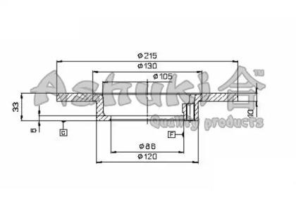 Ashuki K016-01 Brake disc Ashuki K016-01 Brake disc