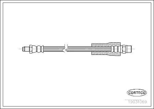 Corteco 19031069 Hose assy brake