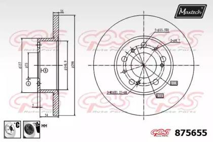Maxtech 875655.6060 Диск тормозной