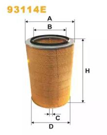 Wix Filters 93114E Фільтр повітряний Wix Filters 93114E Фільтр повітряний