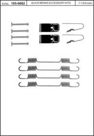 Kawe 105-0602 Комплект монтажный дисковых тормозных колодок