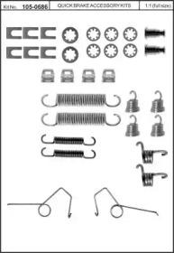 Kawe 105-0686 Spring set disc brake Kawe 105-0686 Spring set disc brake