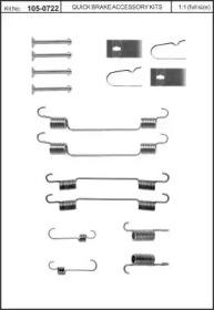 Kawe 105-0722 Монтажний комплект гальмівних колодок