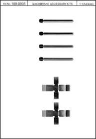 Kawe 109-0905 Комплект монтажный дисковых тормозных колодок
