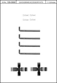 Kawe 109-0968 Монтажний комплект гальмівних колодок Kawe 109-0968 Монтажний комплект гальмівних колодок