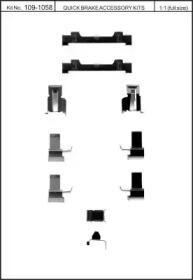 Kawe 109-1058 Монтажний комплект гальмівних колодок Kawe 109-1058 Монтажний комплект гальмівних колодок