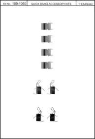 Kawe 109-1060 Монтажний комплект гальмівних колодок Kawe 109-1060 Монтажний комплект гальмівних колодок