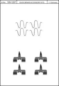 Kawe 109-1207 Монтажний комплект гальмівних колодок Kawe 109-1207 Монтажний комплект гальмівних колодок