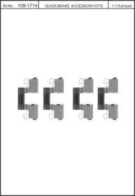 Kawe 109-1714 Spring set disc brake