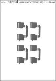 Kawe 109-1733 Spring set disc brake