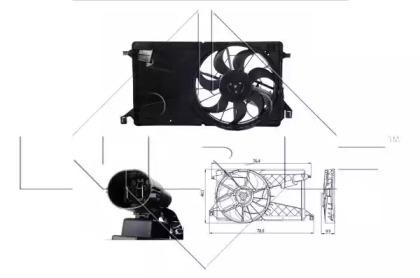 NRF 47291 Fan and motor assy NRF 47291 Fan and motor assy