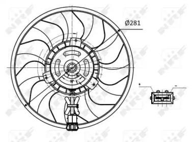 NRF 47418 Fan and motor assy NRF 47418 Fan and motor assy