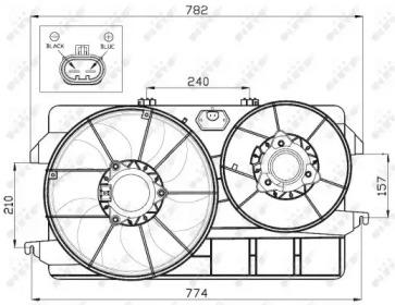 NRF 47452 Fan and motor assy NRF 47452 Fan and motor assy