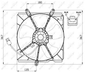 NRF 47479 Fan and motor assy NRF 47479 Fan and motor assy