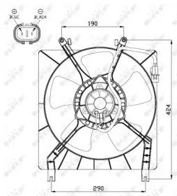NRF 47492 Fan and motor assy NRF 47492 Fan and motor assy