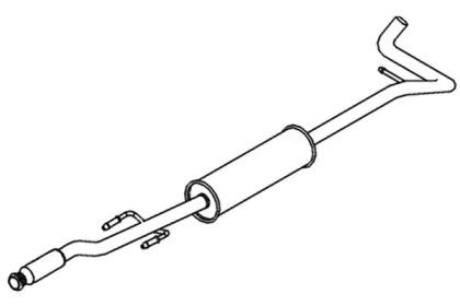 Klarius PG811E Средний глушитель выхлопных газов Klarius PG811E Средний глушитель выхлопных газов