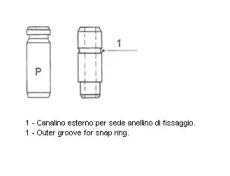 Metelli 01-S2882 Втулка клапана направляюча Metelli 01-S2882 Втулка клапана направляюча