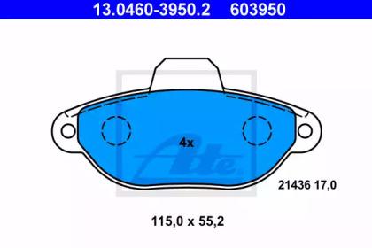 Ate 13.0460-3950.2 Brake pads Ate 13.0460-3950.2 Brake pads