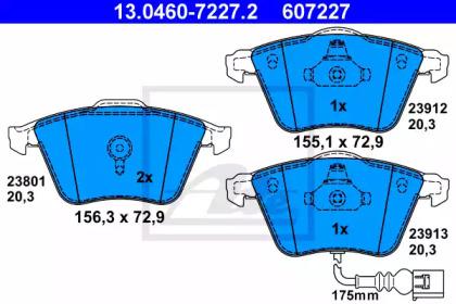 Ate 13.0460-7227.2 Brake pads Ate 13.0460-7227.2 Brake pads