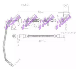 Kawe H6591 Hose assy brake