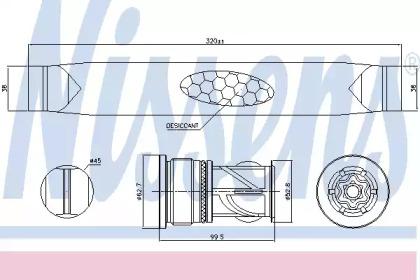 Nissens 95566 Receiver tank air conditioner