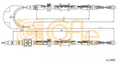 Cofle 11.5492 Трос стояночного гальма