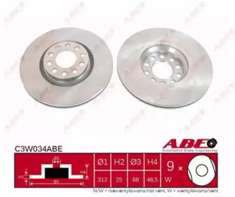 ABE C3W034ABE Brake disc