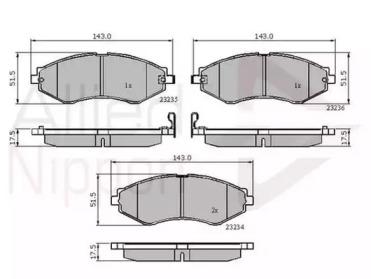 Comline ADB31189 Колодки гальмівні