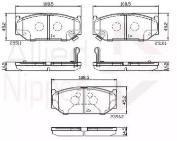 Comline ADB32245 Колодки гальмівні
