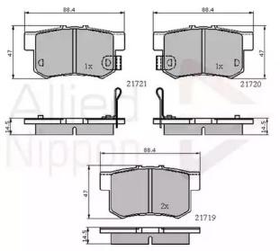 Comline ADB3471 Колодки гальмівні Comline ADB3471 Колодки гальмівні
