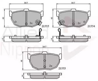 Comline ADB3805 Колодки гальмівні