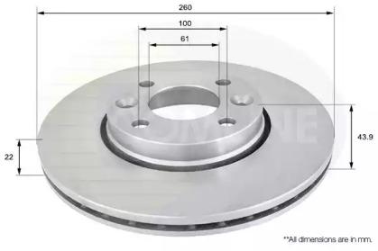 Comline ADC0266V Brake disc Comline ADC0266V Brake disc