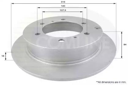 Comline ADC0327 Brake disc
