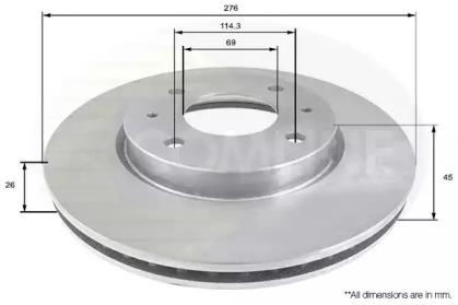 Comline ADC0364V Brake disc Comline ADC0364V Brake disc