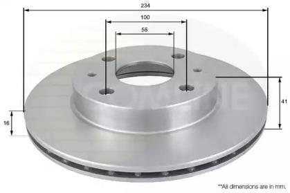 Comline ADC0612V Диск гальмівний Comline ADC0612V Диск гальмівний