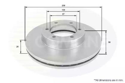 Comline ADC1030V Brake disc