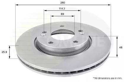 Comline ADC1041V Brake disc Comline ADC1041V Brake disc