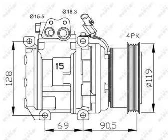 NRF 32438G Compressor assy cooler NRF 32438G Compressor assy cooler