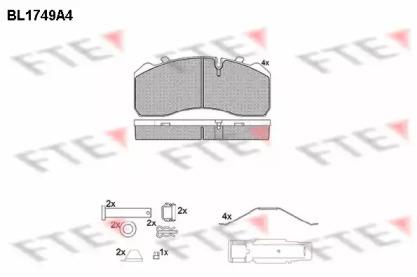 FTE BL1749A4 Brake pads FTE BL1749A4 Brake pads