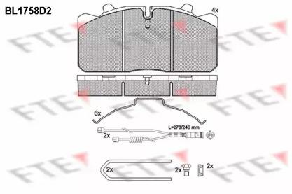 FTE BL1758D2 Brake pads FTE BL1758D2 Brake pads