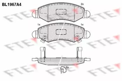 FTE BL1967A4 Brake pads FTE BL1967A4 Brake pads