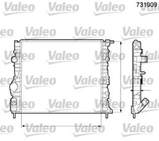 Valeo 731909 Радіатор охолодження двигуна Valeo 731909 Радіатор охолодження двигуна