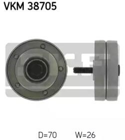 SKF VKM 38705 Ролик натяжний ременя поліклинового SKF VKM 38705 Ролик натяжний ременя поліклинового