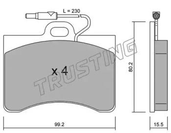 Trusting 087.0 Brake pads Trusting 087.0 Brake pads
