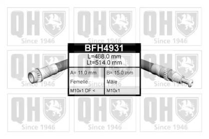 Quinton Hazell BFH4931 Шланг гальмівний Quinton Hazell BFH4931 Шланг гальмівний