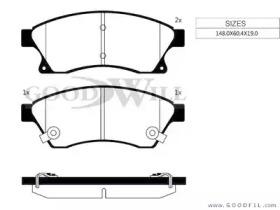 Goodwill 1062 F Колодки гальмівні