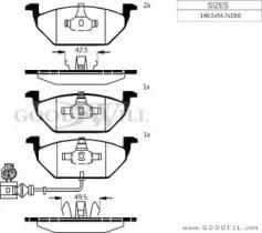 Goodwill 1063 F Brake pads